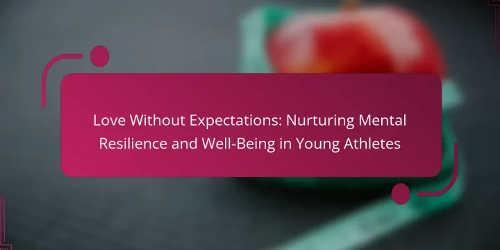 Love Without Expectations: Nurturing Mental Resilience and Well-Being in Young Athletes
