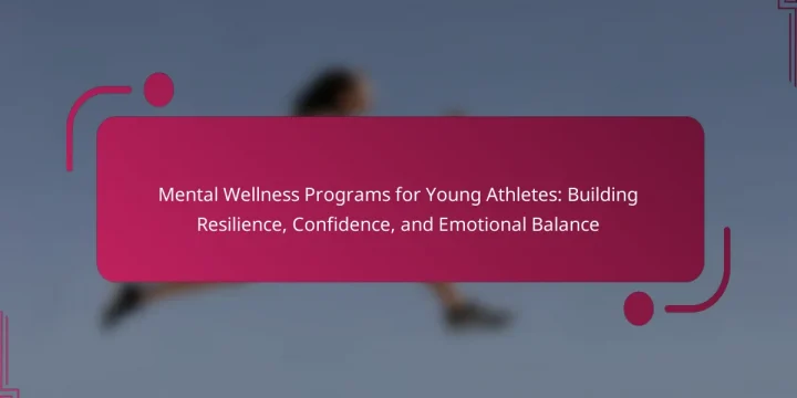 Mental Wellness Programs for Young Athletes: Building Resilience, Confidence, and Emotional Balance