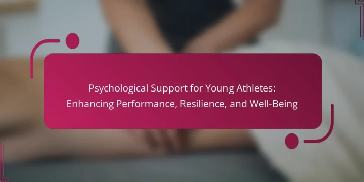 Psychological Support for Young Athletes: Enhancing Performance, Resilience, and Well-Being