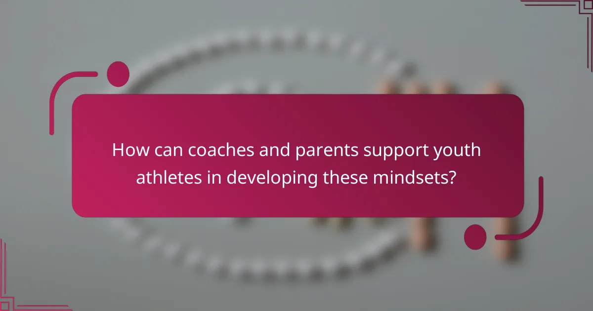How can coaches and parents support youth athletes in developing these mindsets?